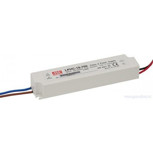 MeanWell 18W LPHC-18-700 18W 6-25V/700mA LED tápegység IP67