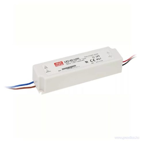 MeanWell 60W LPC-60-1050 60W 9-48V/1050mA LED tápegység IP67