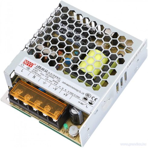 MEANWELL 50W LRS-50-12 IP20 tápegység 12VDC 